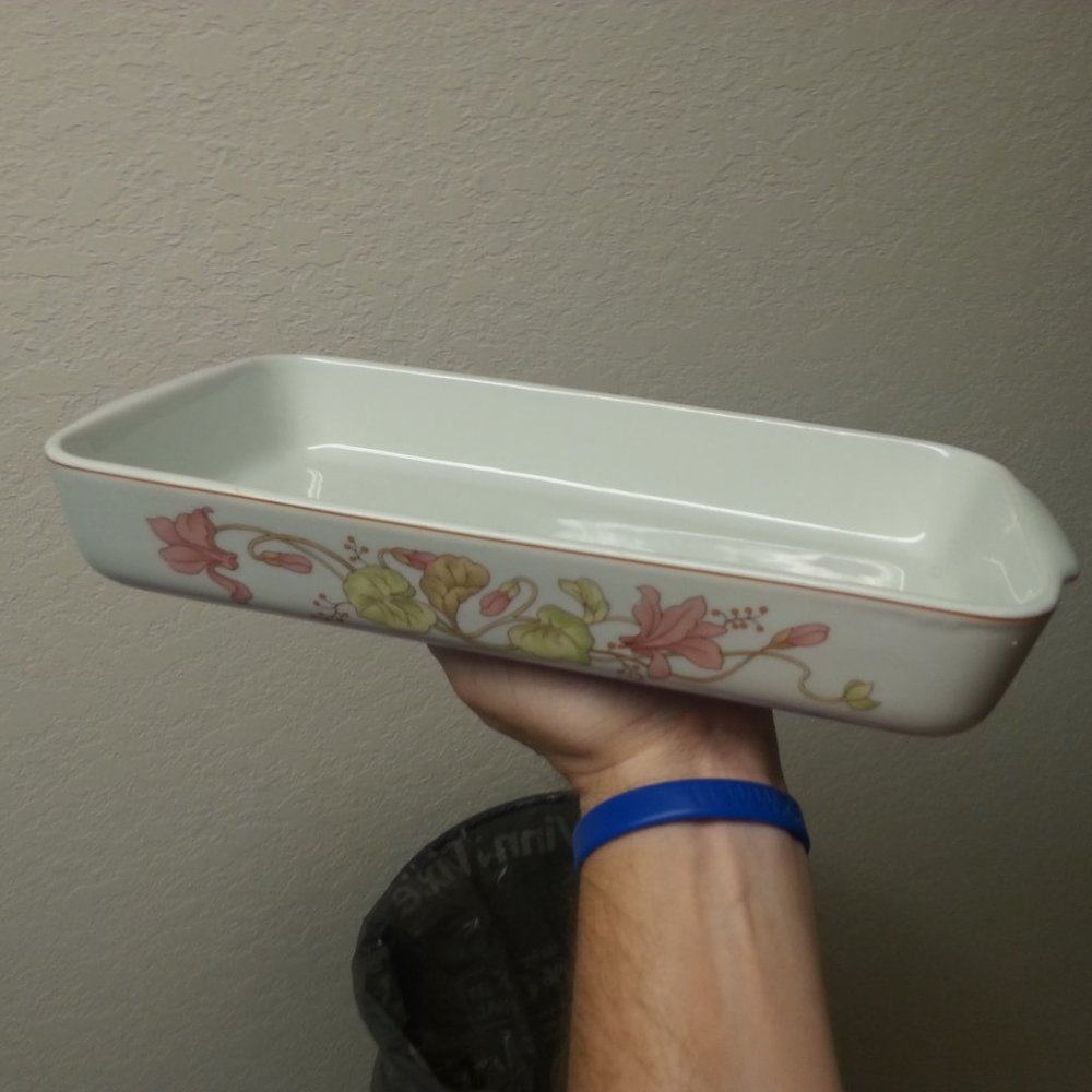Vintage Pillivuyt France  Ceramic Baking Casserole dish Rectangular